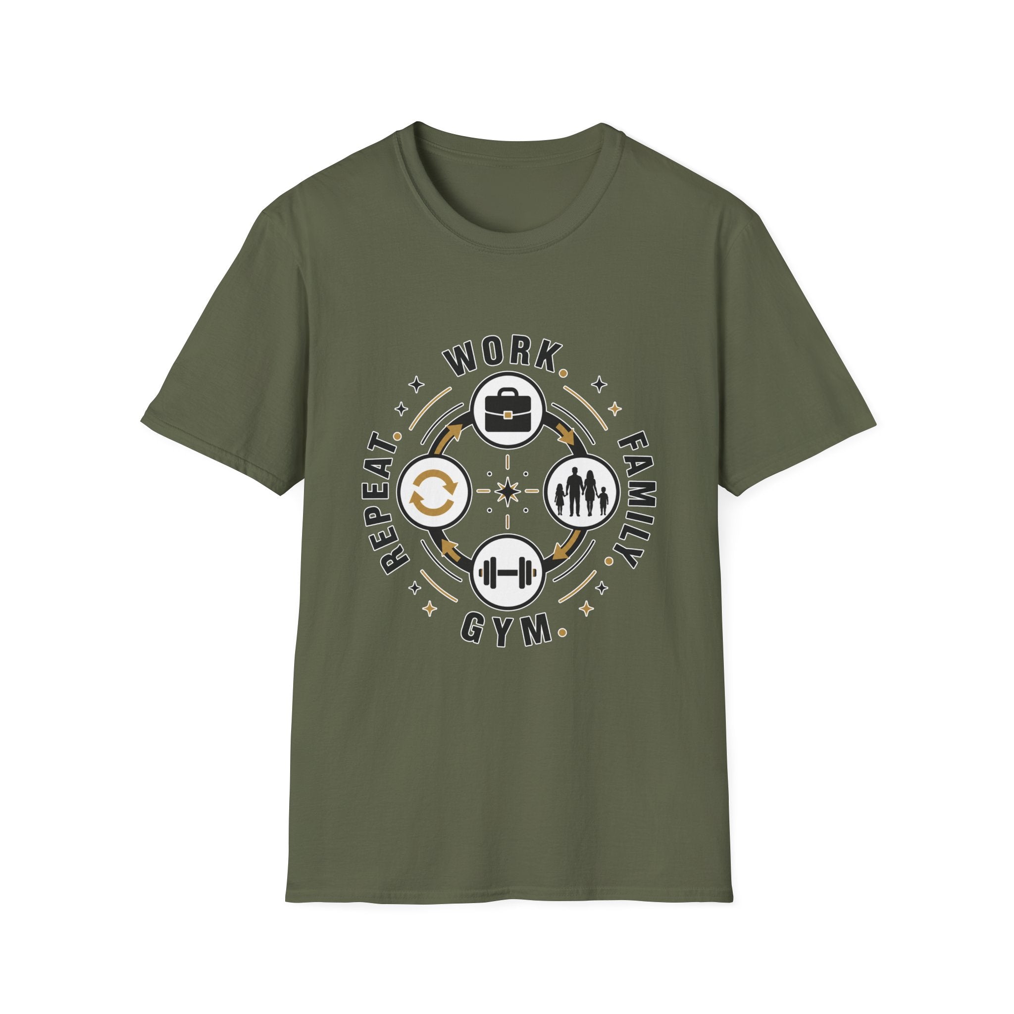 Work Family Gym Repeat T-Shirt