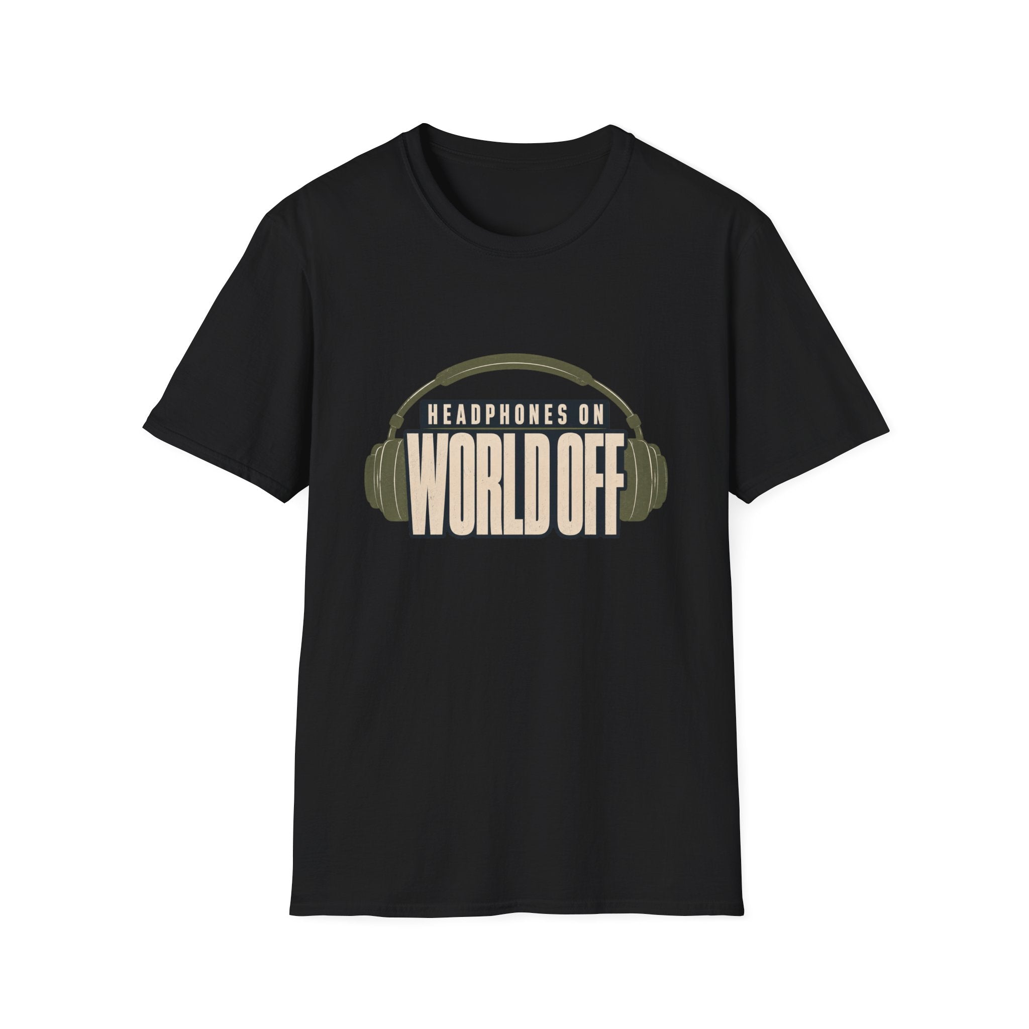 Headphones On World Off T-Shirt