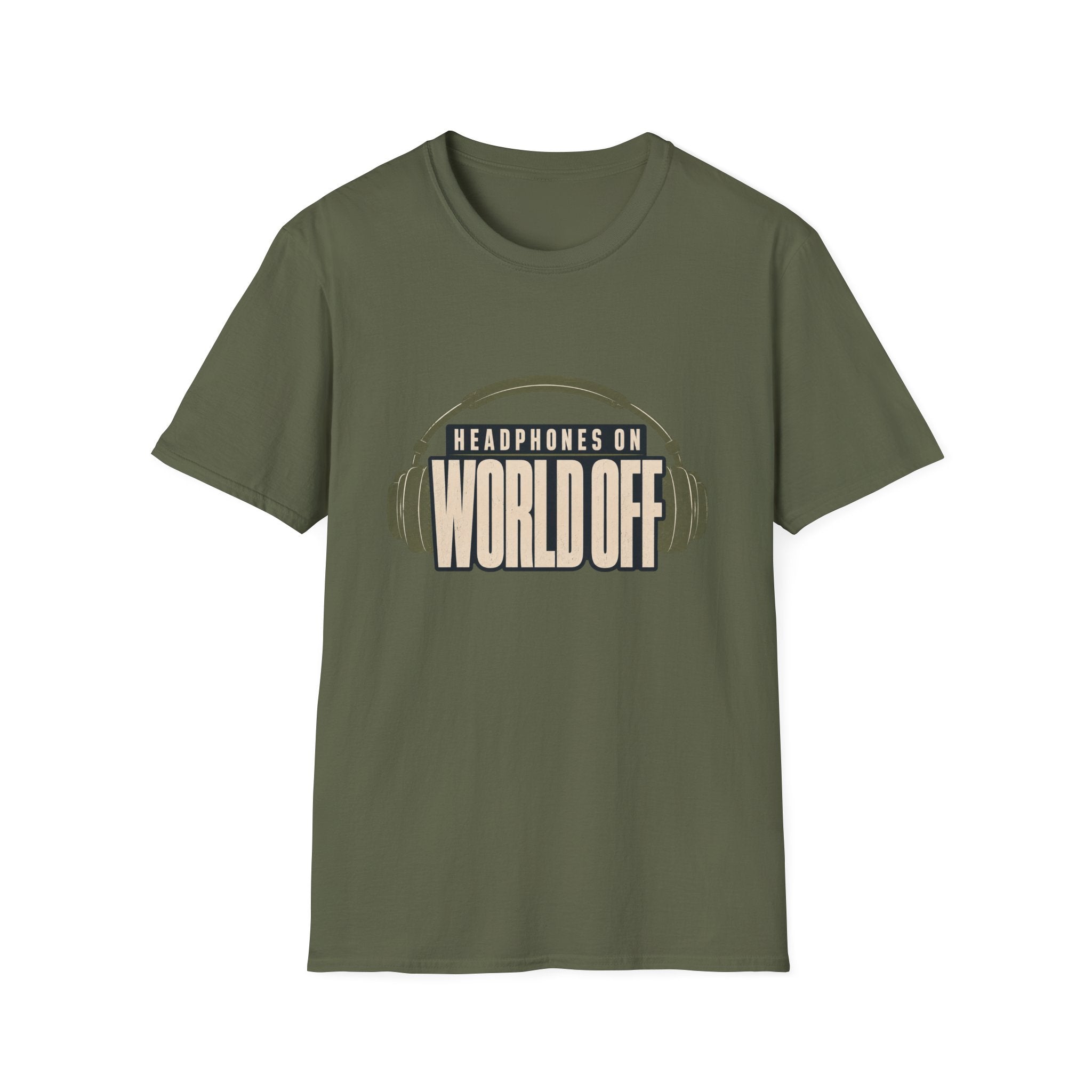 Headphones On World Off T-Shirt