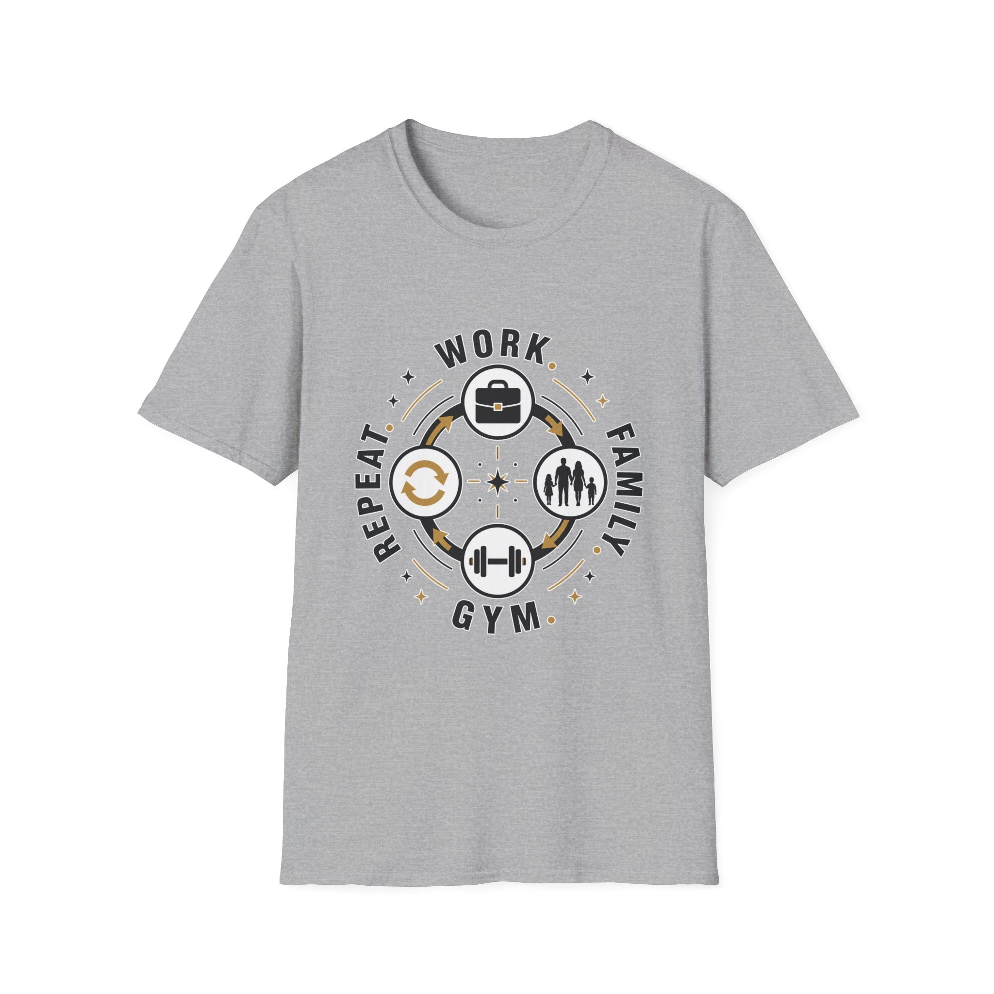 Work Family Gym Repeat T-Shirt