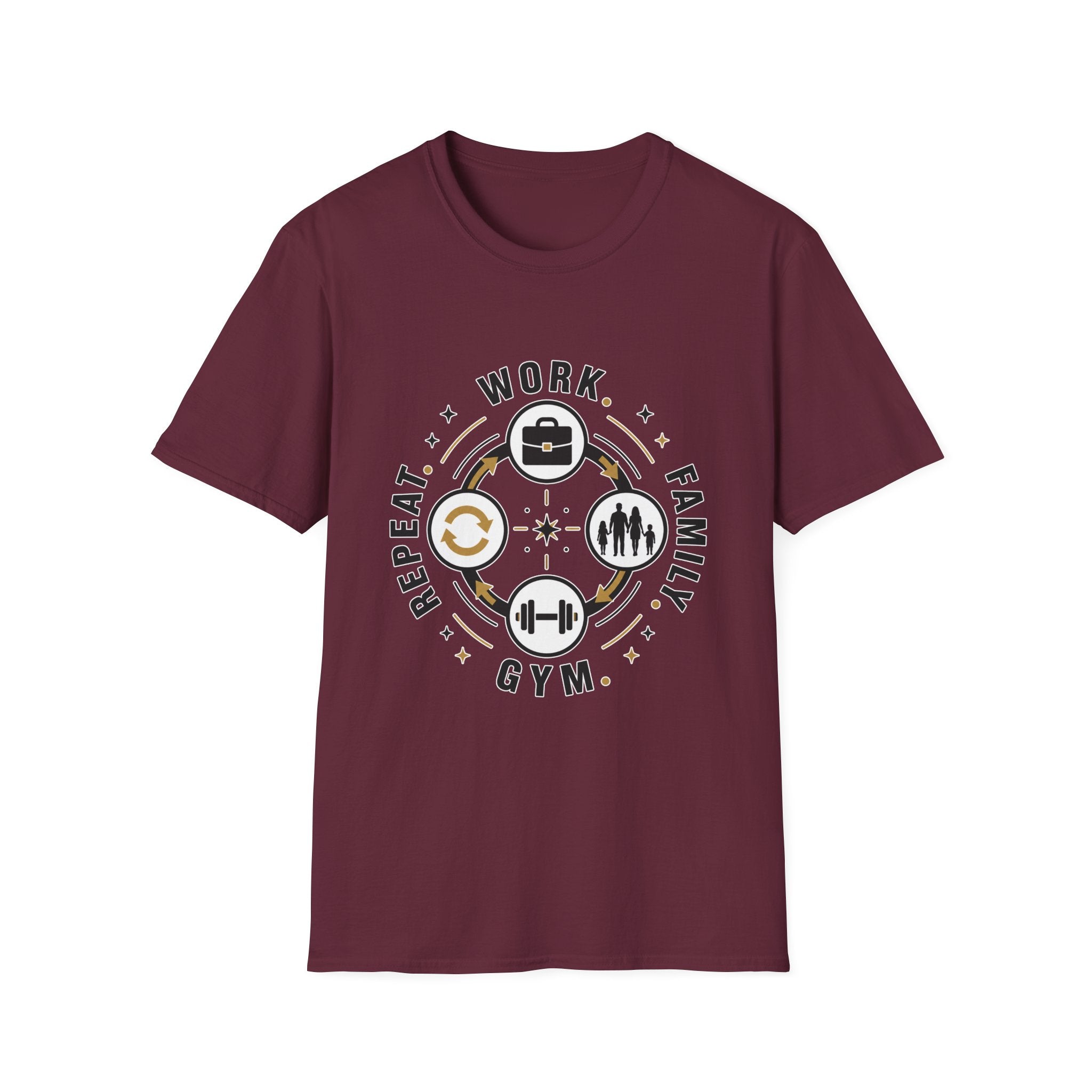Work Family Gym Repeat T-Shirt