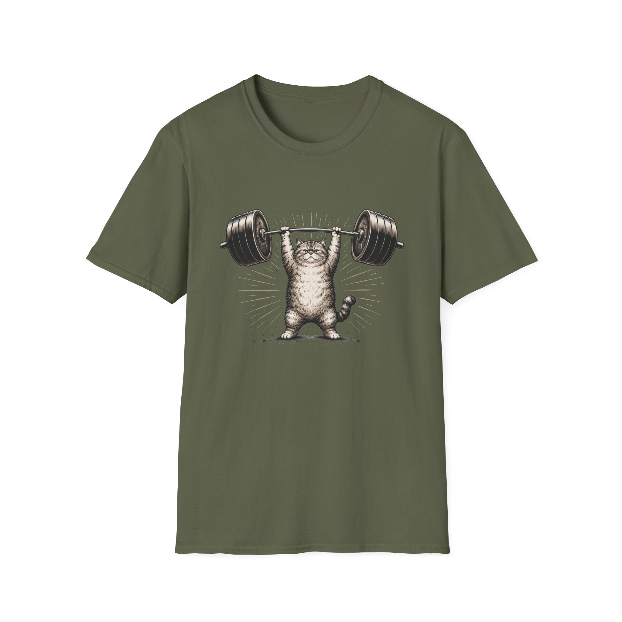 Grumpy Lifting Cat T-Shirt