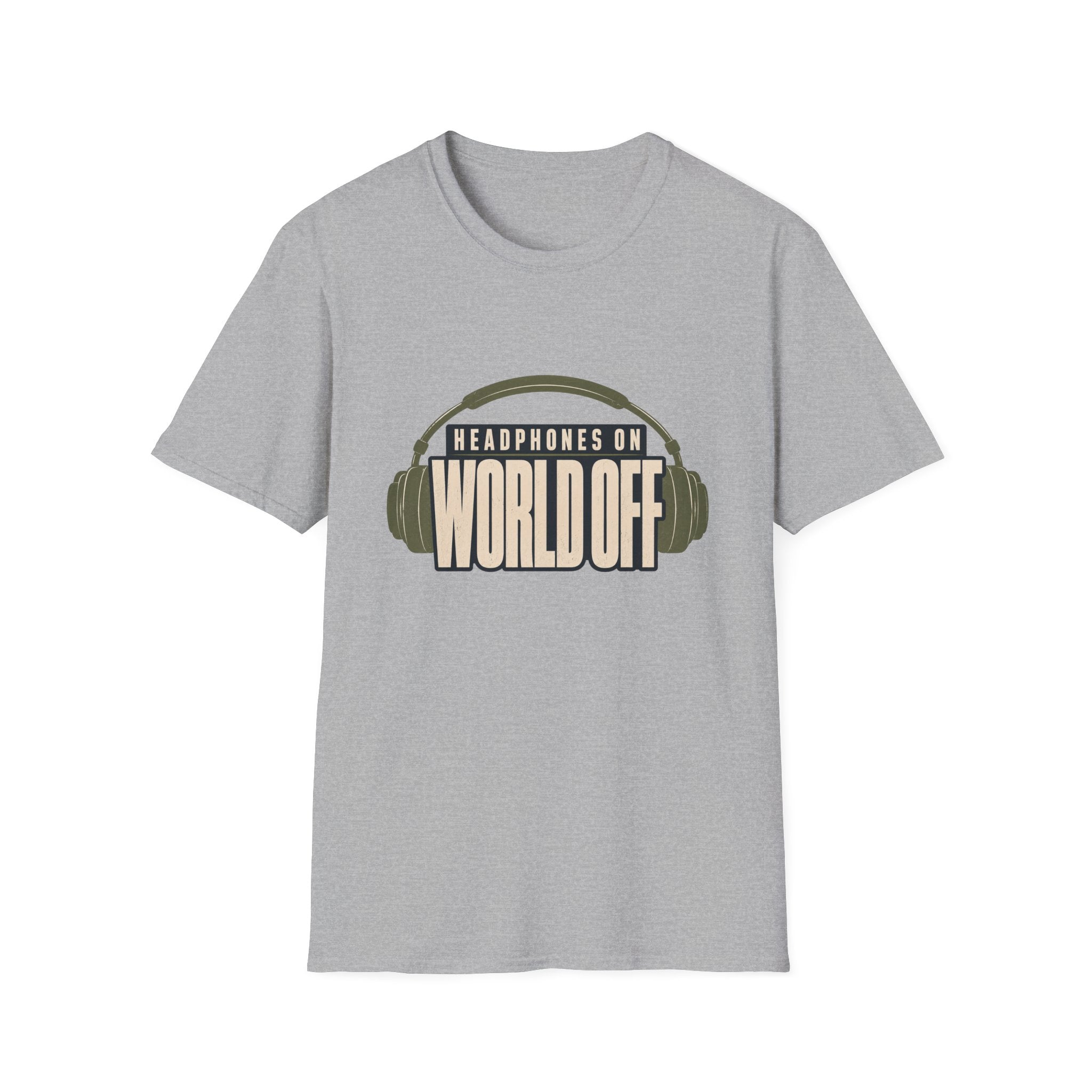 Headphones On World Off T-Shirt