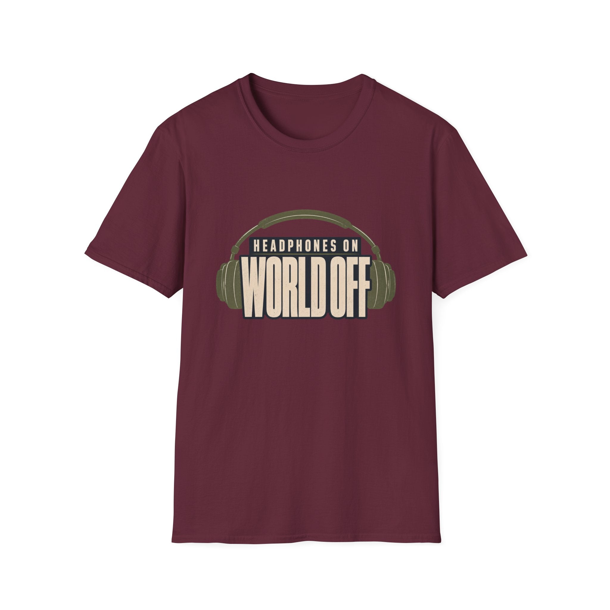 Headphones On World Off T-Shirt