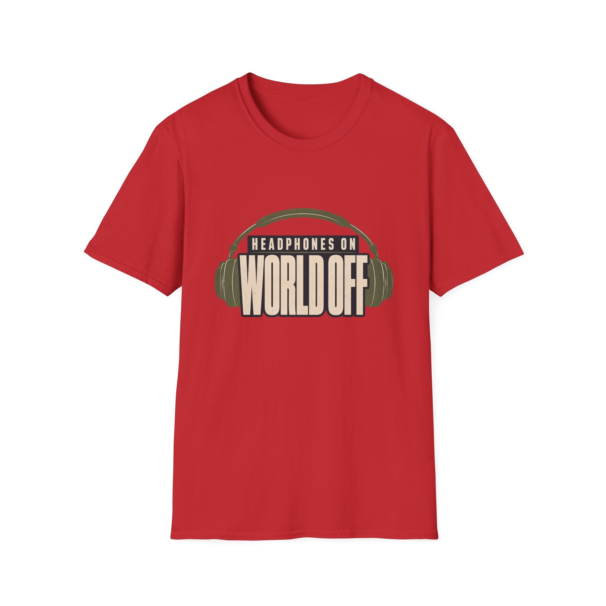 Headphones On World Off T-Shirt