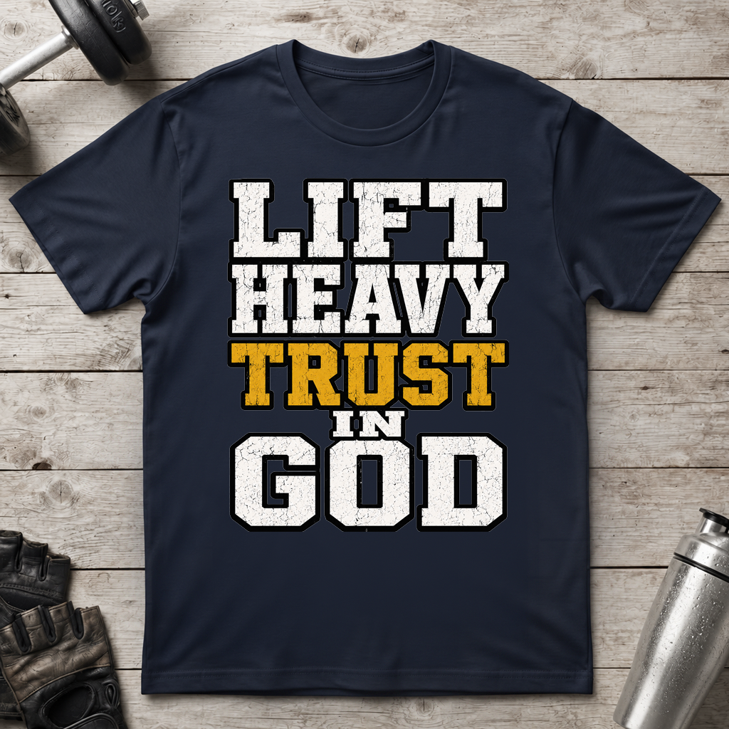 Lift Heavy Trust God T-Shirt