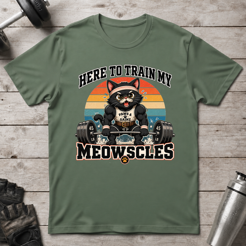 Train My Meowscles T-Shirt