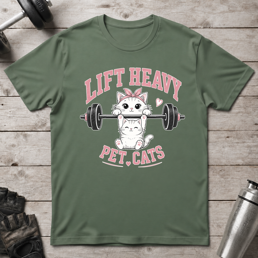 Lift Heavy Pet Cats T-Shirt