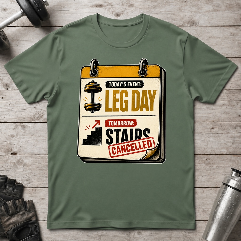 Leg Day Stairs Cancelled T-Shirt
