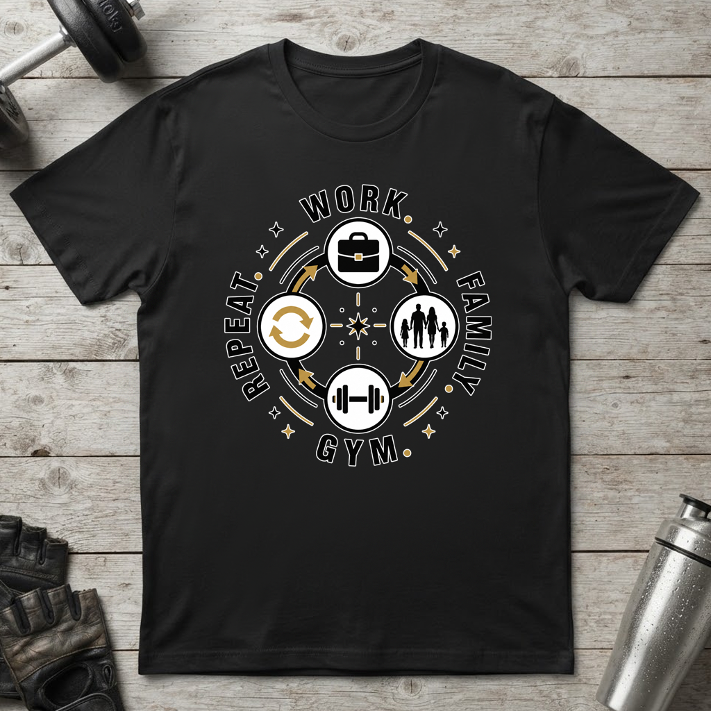 Work Family Gym Repeat T-Shirt