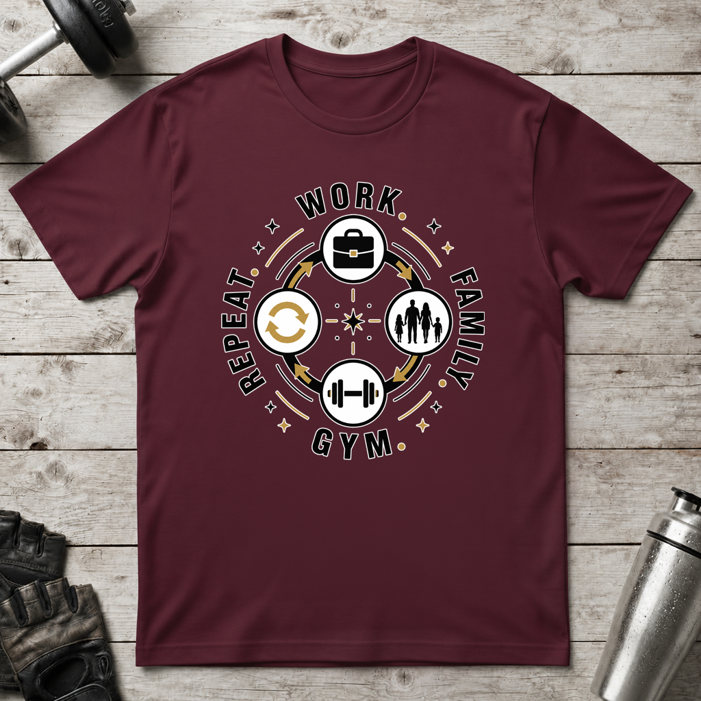 Work Family Gym Repeat T-Shirt