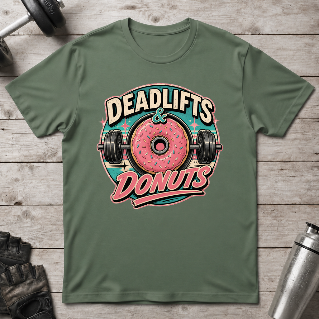Deadlifts and Donuts T-Shirt