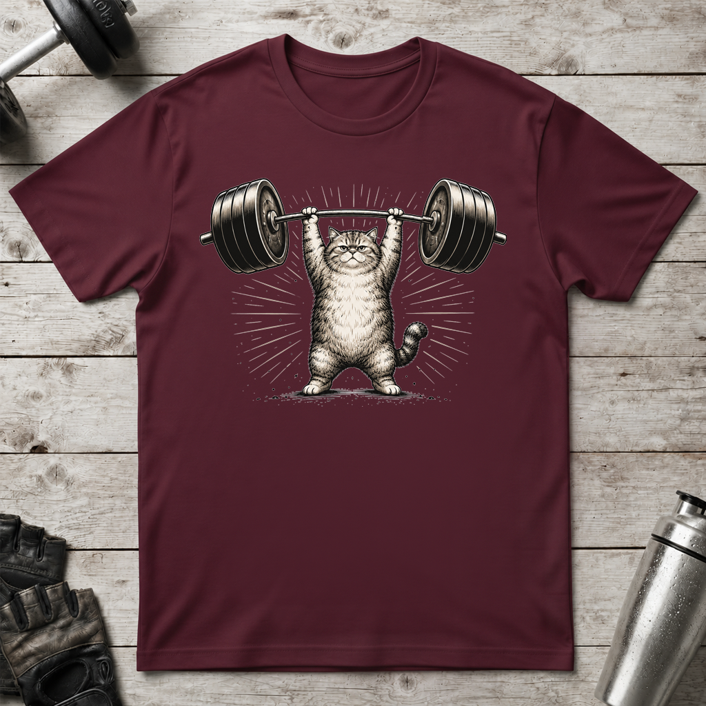 Grumpy Lifting Cat T-Shirt
