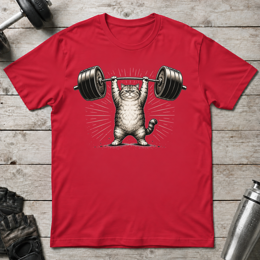 Grumpy Lifting Cat T-Shirt