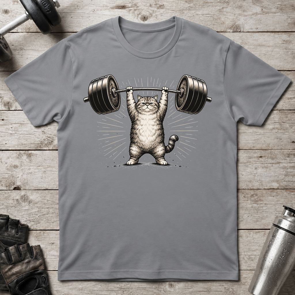 Grumpy Lifting Cat T-Shirt