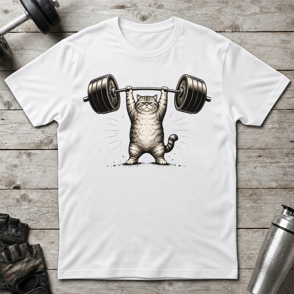 Grumpy Lifting Cat T-Shirt